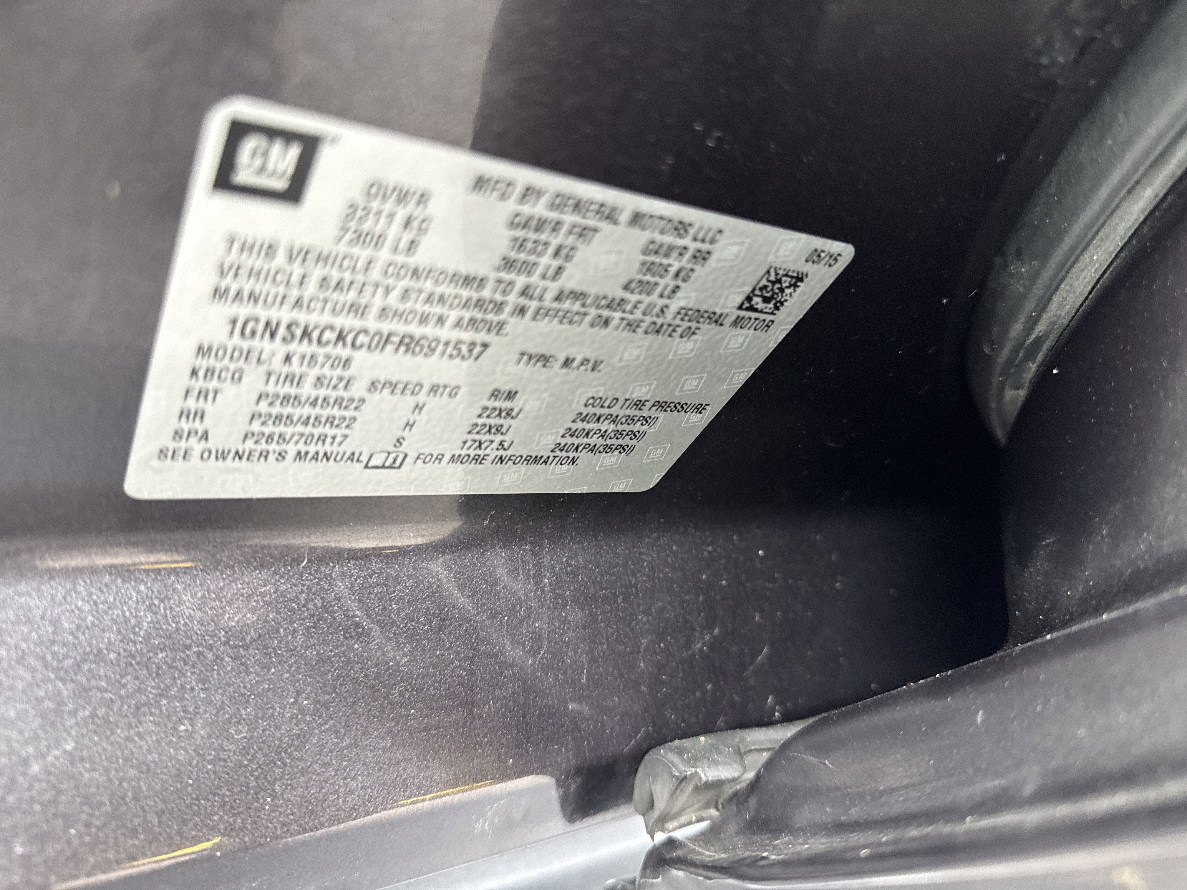 2015 Chevrolet TAHOE LTZ