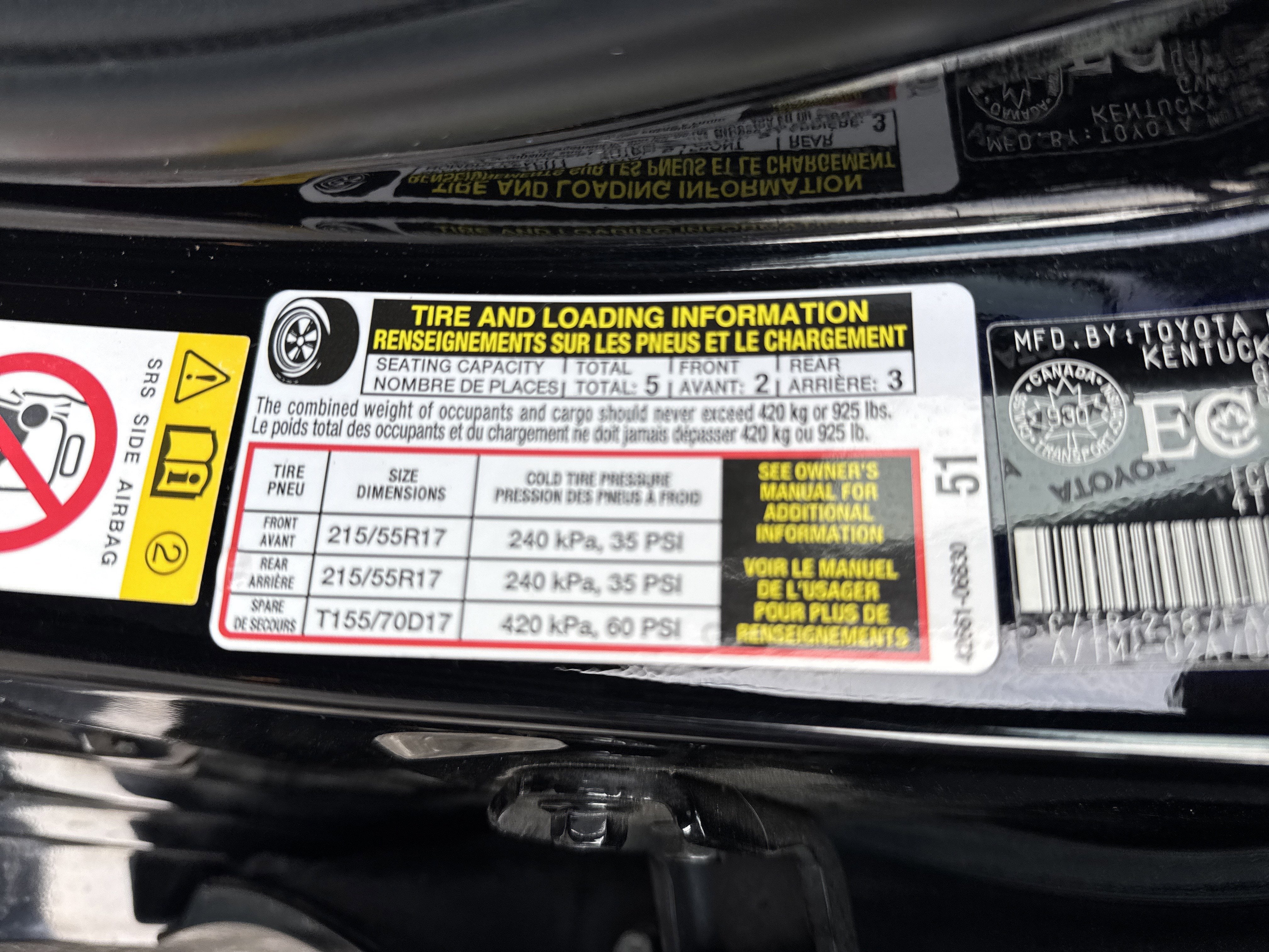 2018 Toyota CAMRY LE